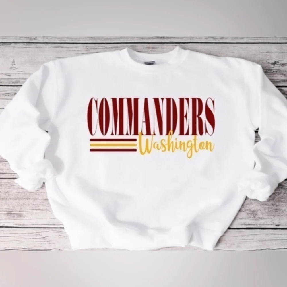 Commanders stripe crewneck - white